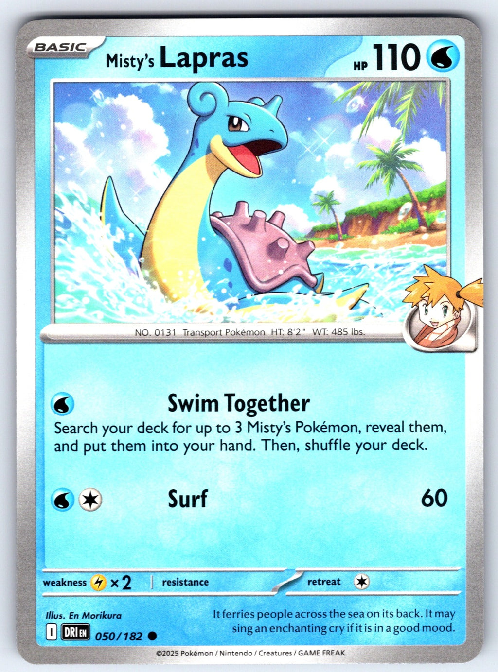 Misty's Lapras Common SV10: Destined Rivals 050/182 NM 2025