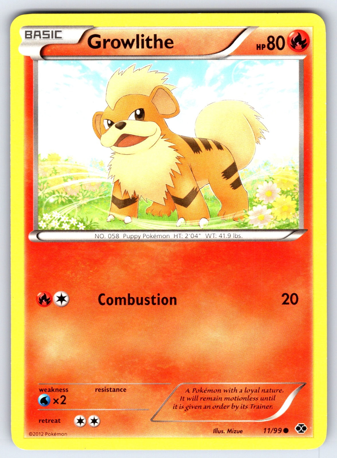 Growlithe (11) Common Next Destinies 11/99 LP 2012