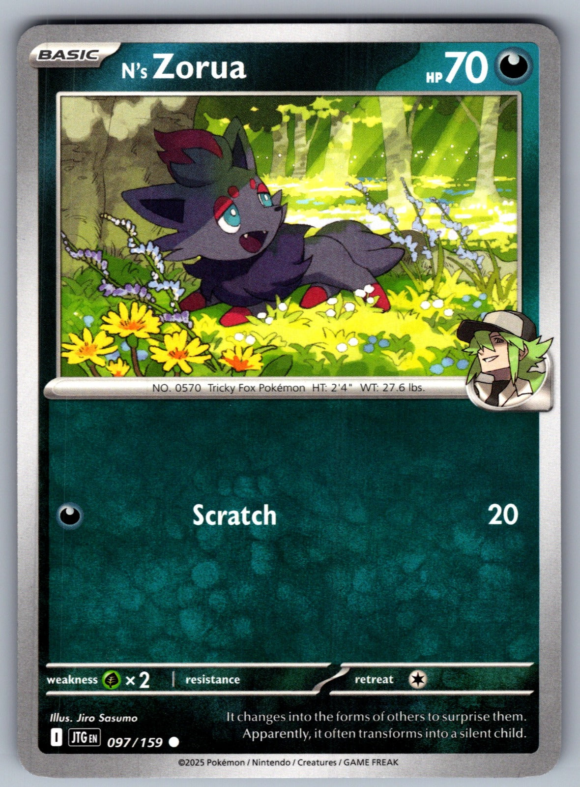 N's Zorua Common SV09: Journey Together 097/159 NM 2025
