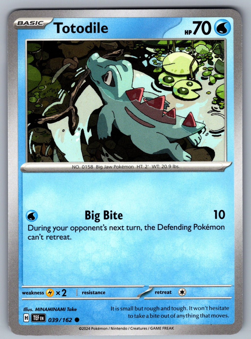 Totodile Common SV05: Temporal Forces 039/162 NM 2024