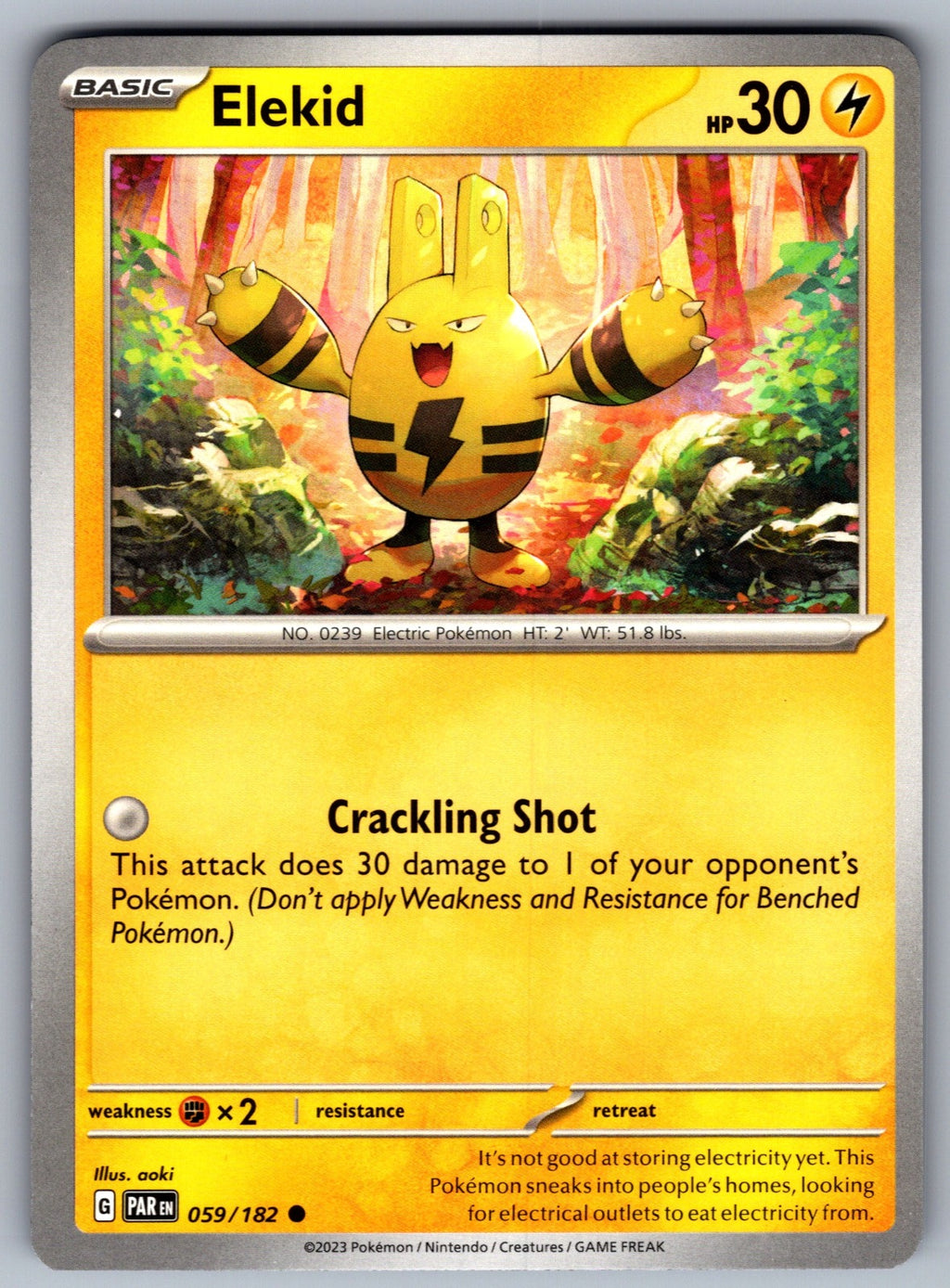 Elekid Common SV04: Paradox Rift 059/182 NM 2023