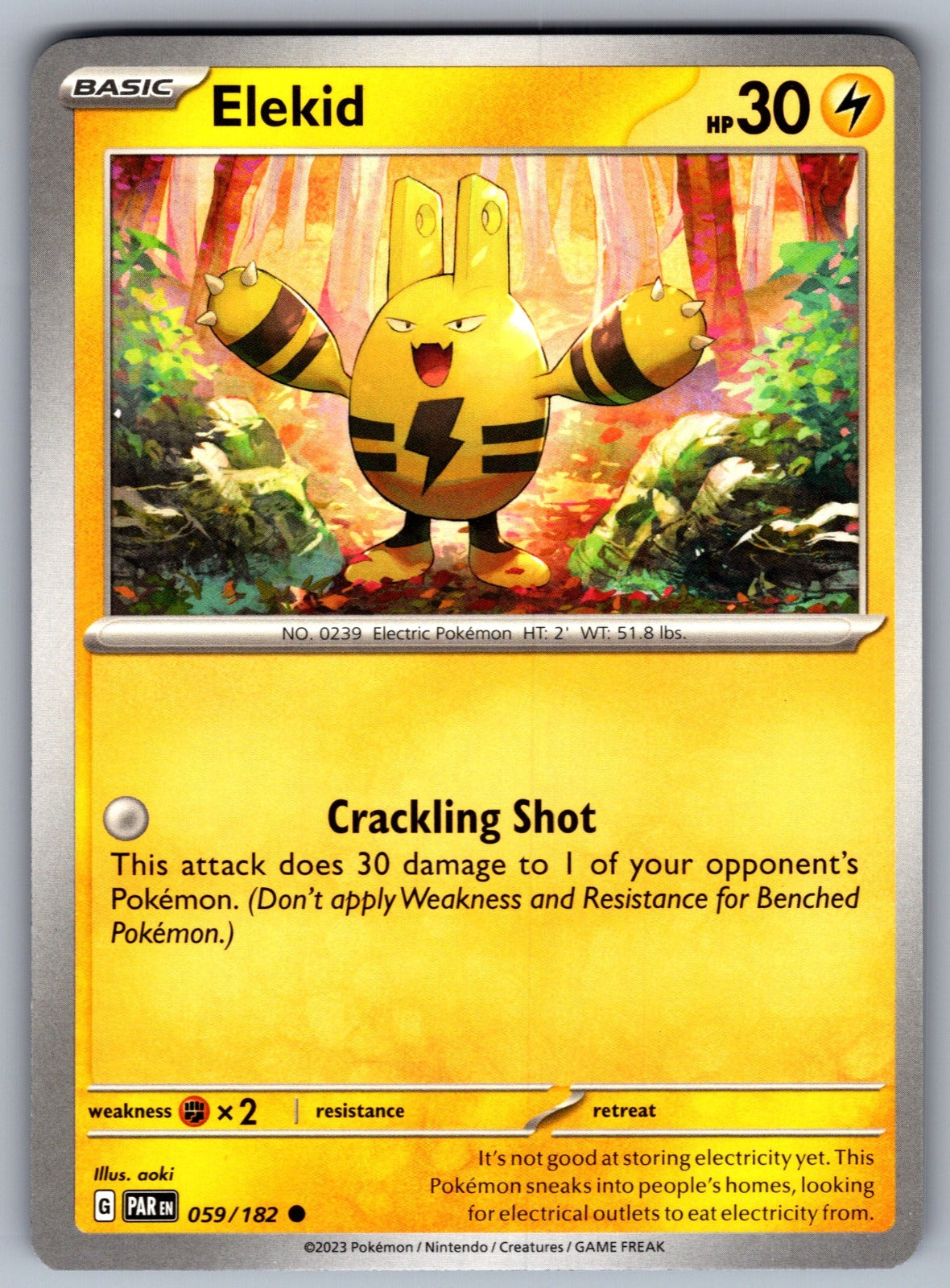 Elekid Common SV04: Paradox Rift 059/182 NM 2023
