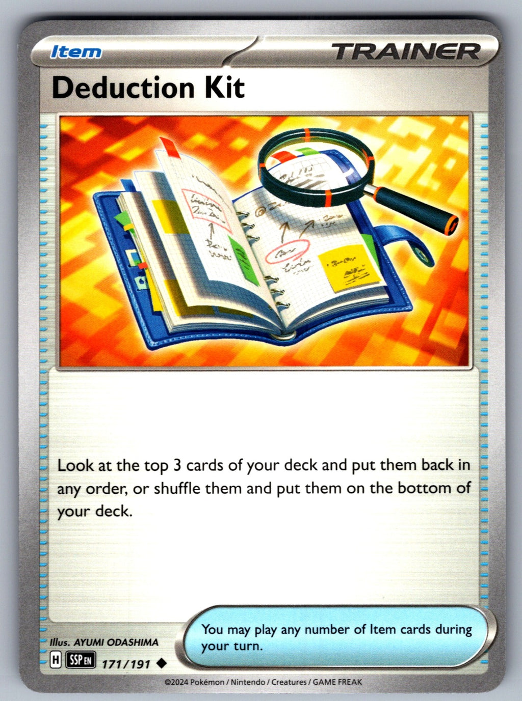Deduction Kit Uncommon SV08: Surging Sparks 171/191 NM 2024