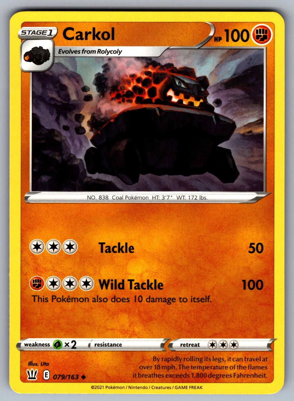 Carkol Uncommon SWSH05: Battle Styles 079/163 NM 2021