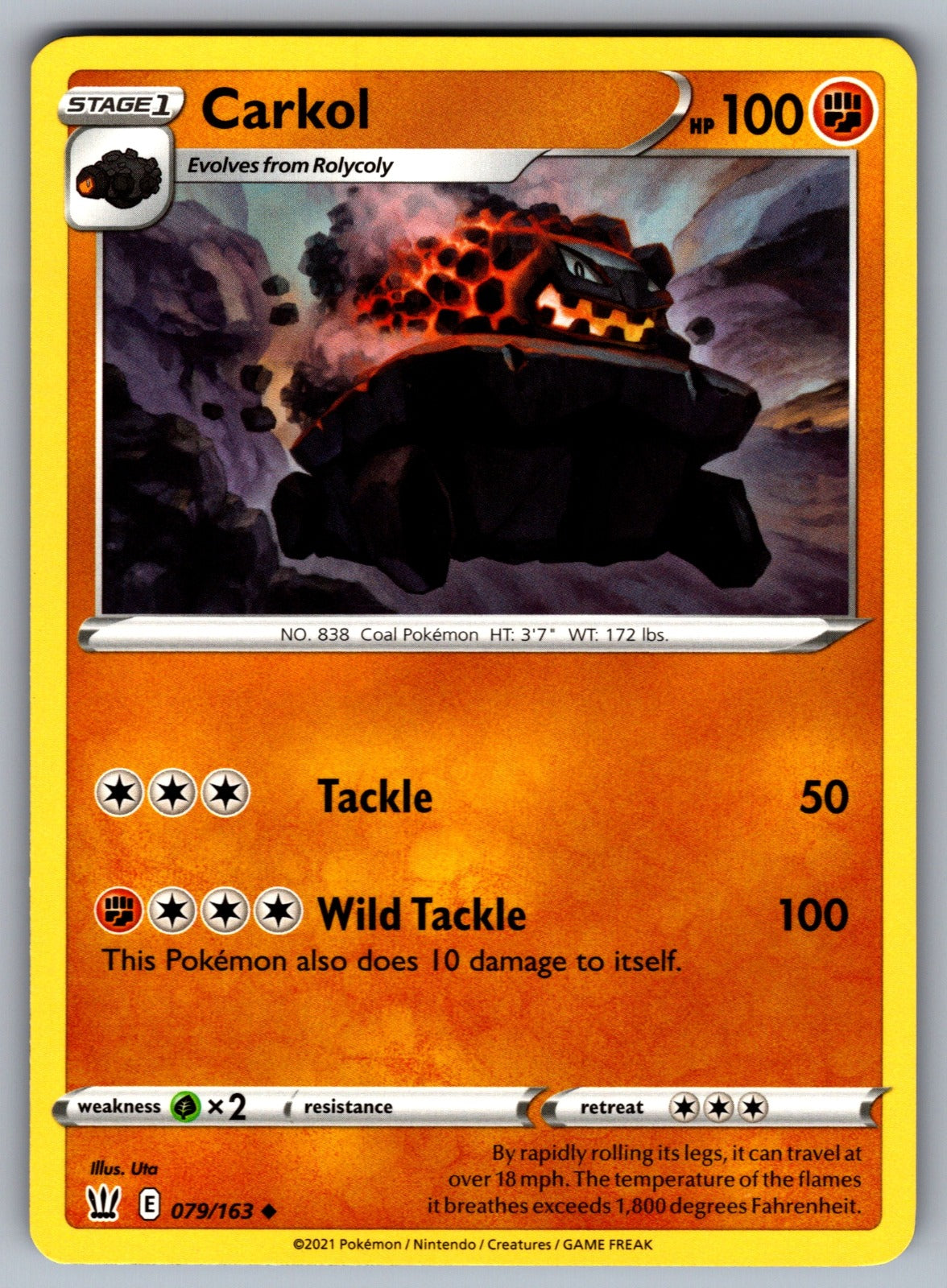 Carkol Uncommon SWSH05: Battle Styles 079/163 NM 2021