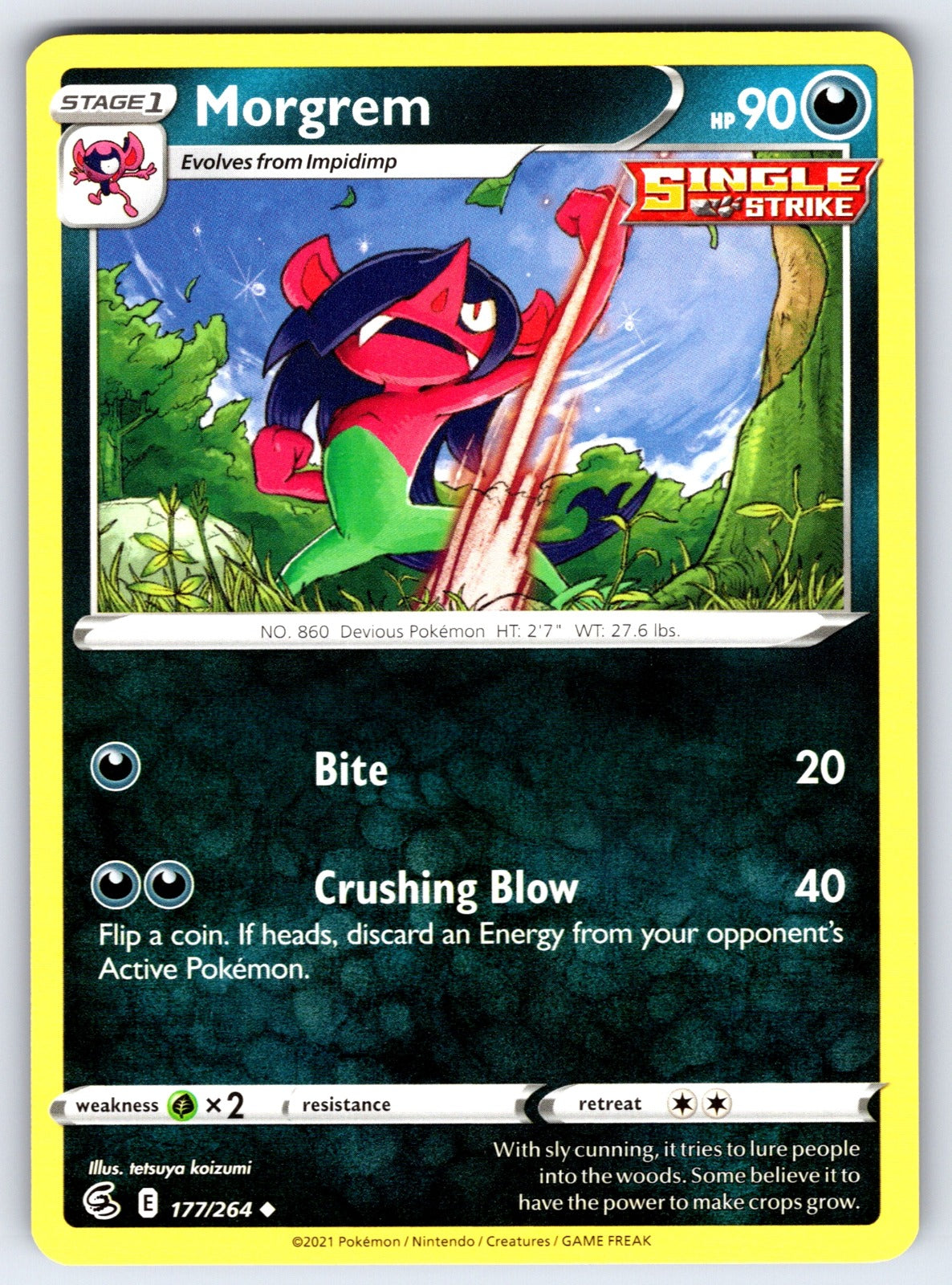 Morgrem Uncommon SWSH08: Fusion Strike 177/264 NM 2021