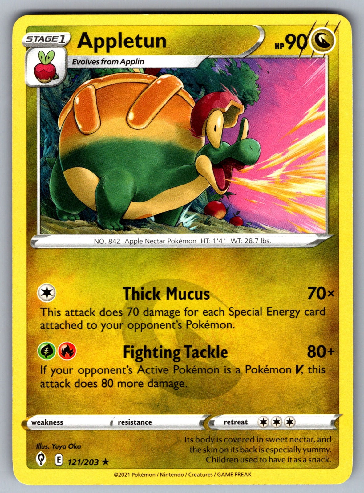 Appletun Rare SWSH07: Evolving Skies 121/203 NM 2021