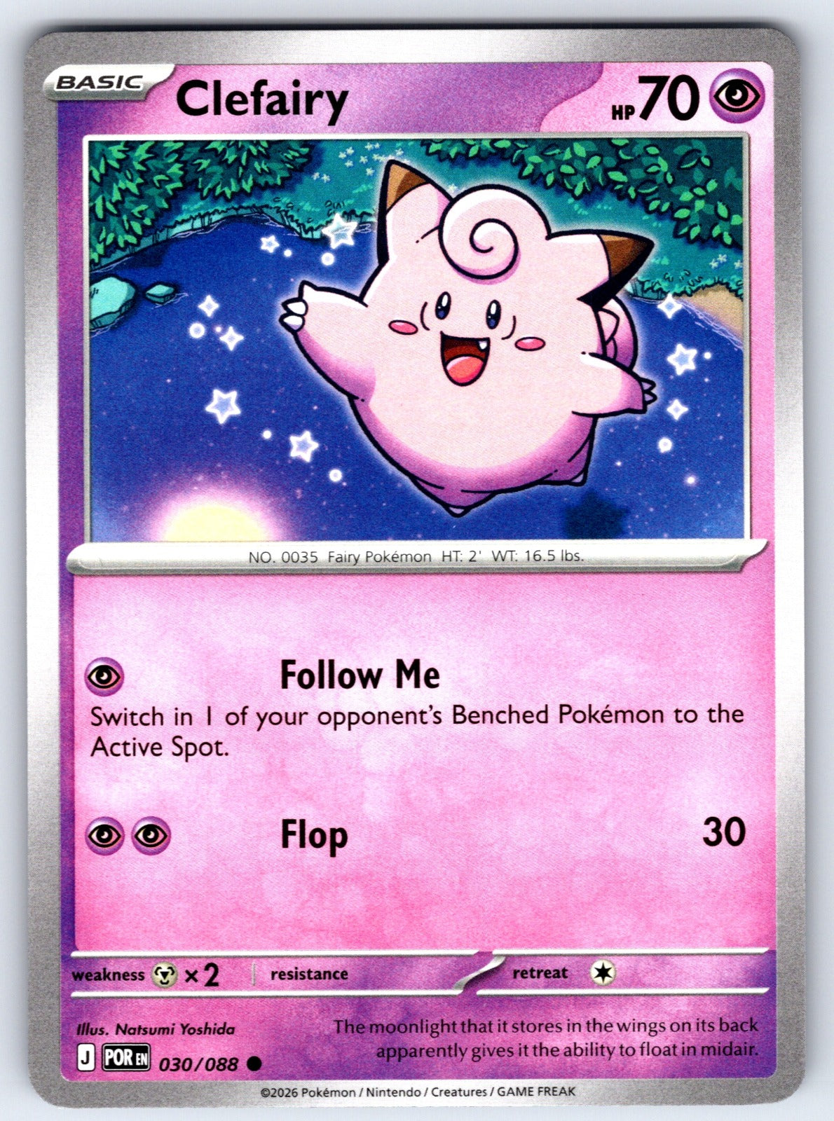 Clefairy Common ME03: Perfect Order 030/088 NM 2026