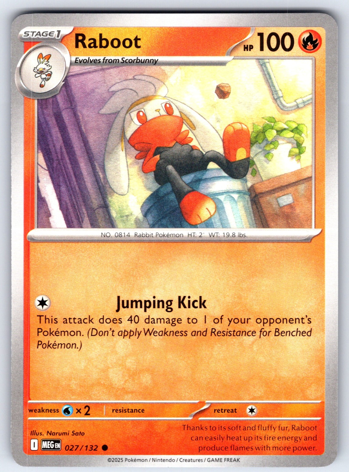 Raboot Common ME01: Mega Evolution 027/132 NM 2025
