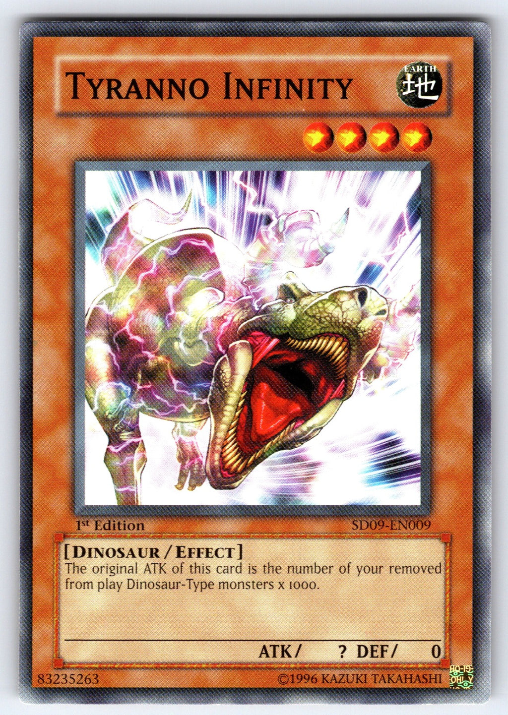Tyranno Infinity 1st Edition Common Speed Duel GX: Midterm Destruction SGX4-ENC0
