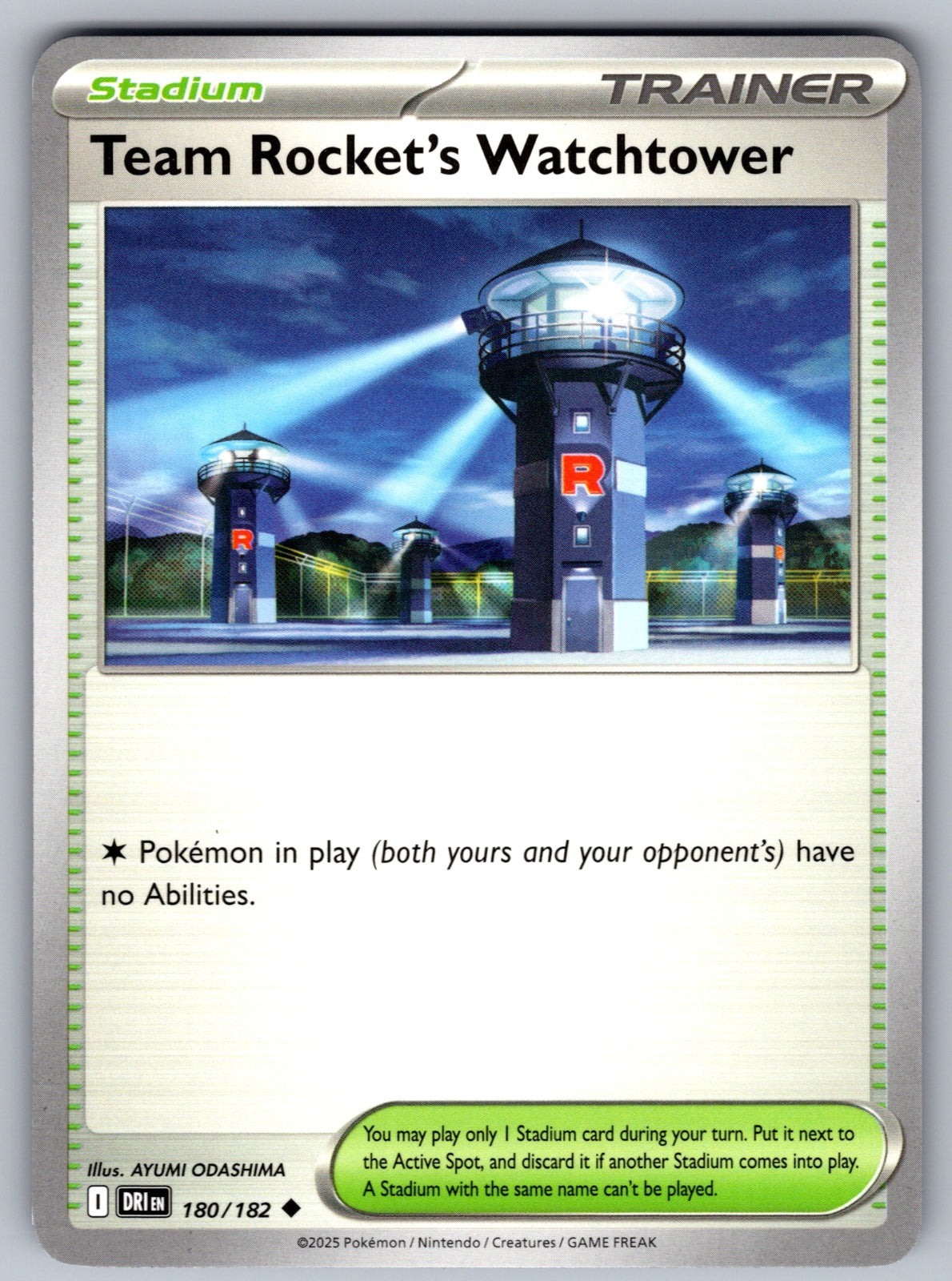 Team Rocket's Watchtower Uncommon SV10: Destined Rivals 180/182 NM 2025