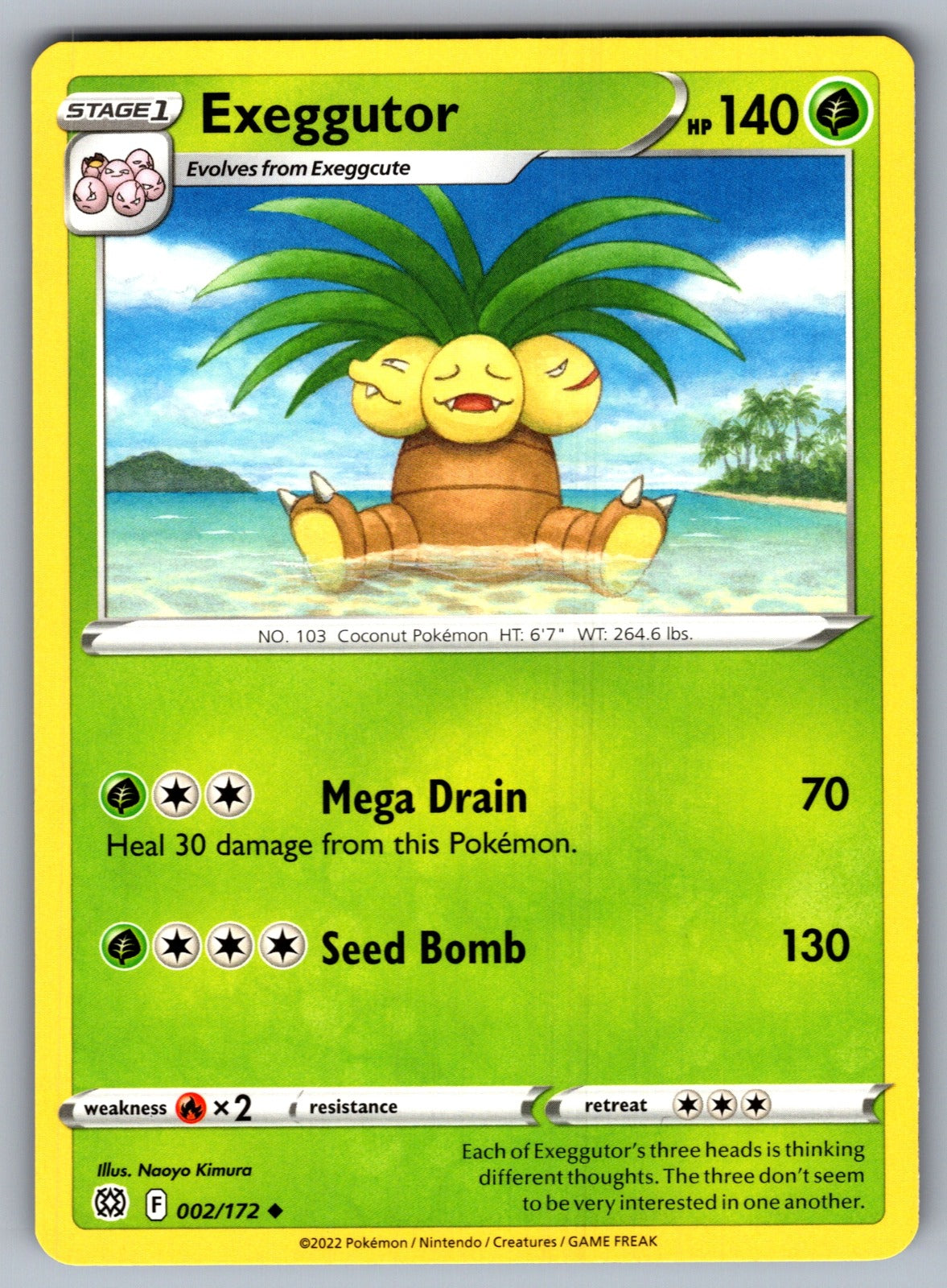 Exeggutor Uncommon SWSH09: Brilliant Stars 002/172 NM 2022
