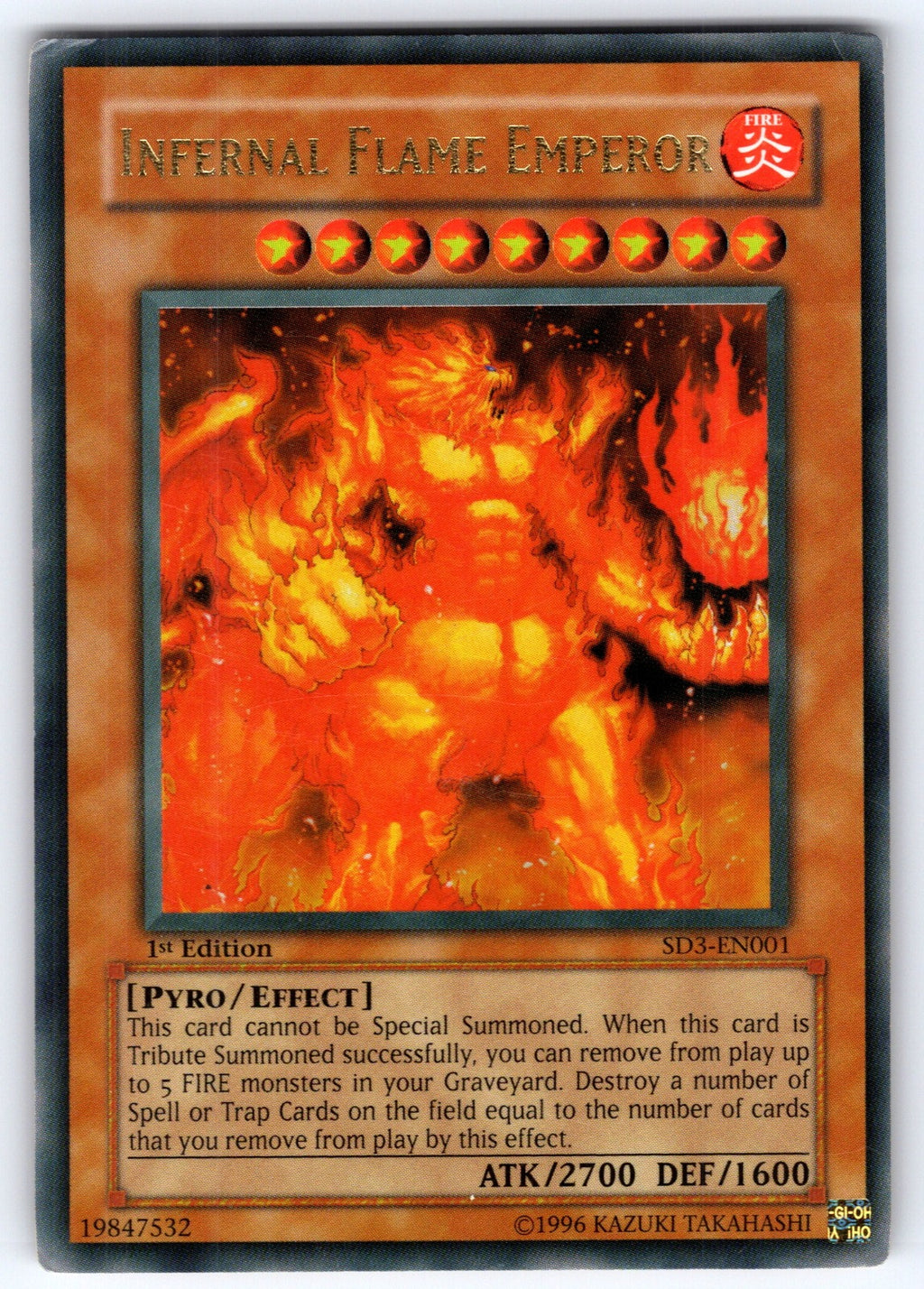 Infernal Flame Emperor 1st Edition Ultra Rare Structure Deck: Blaze of Destructi