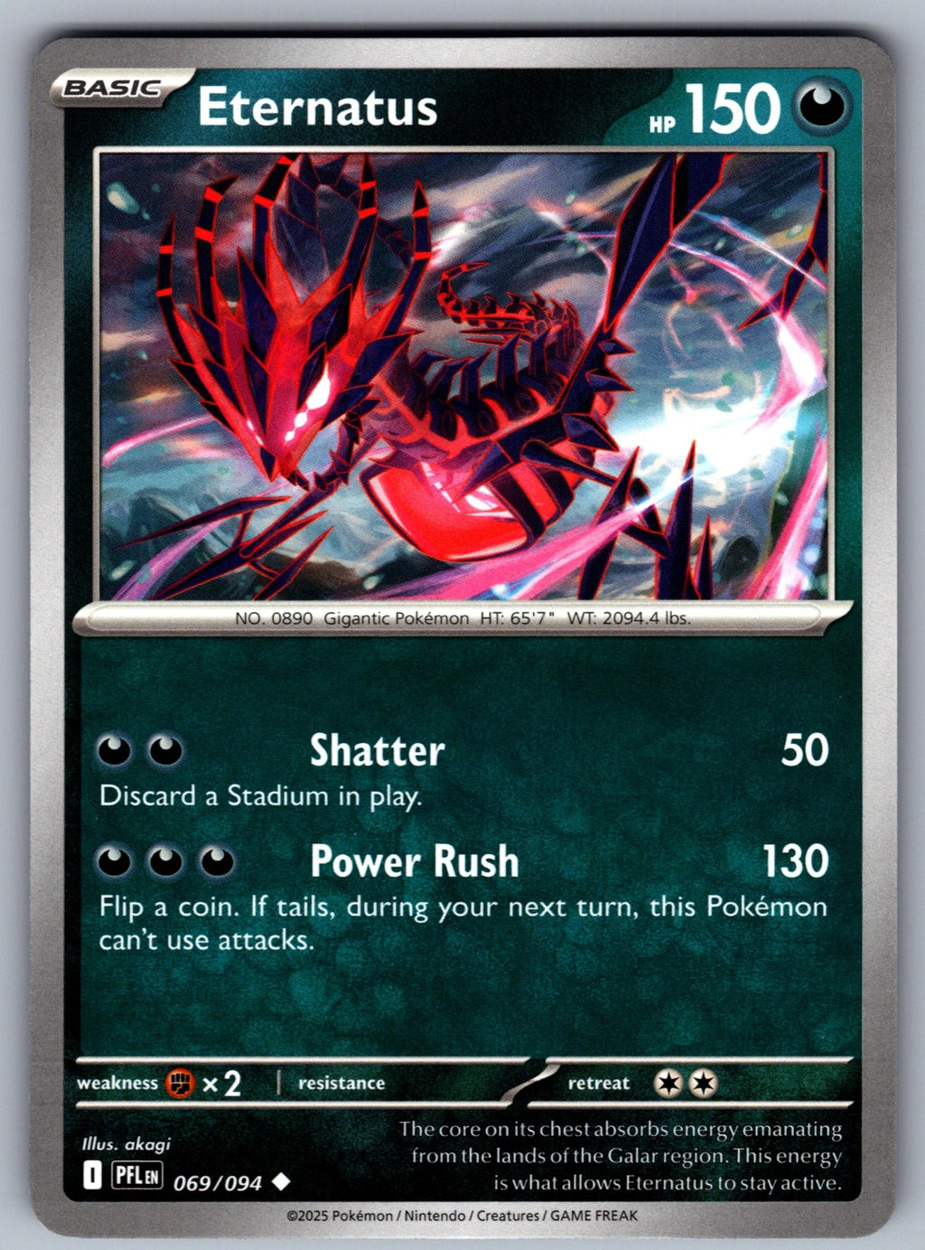 Eternatus Uncommon ME02: Phantasmal Flames 069/094 NM 2025