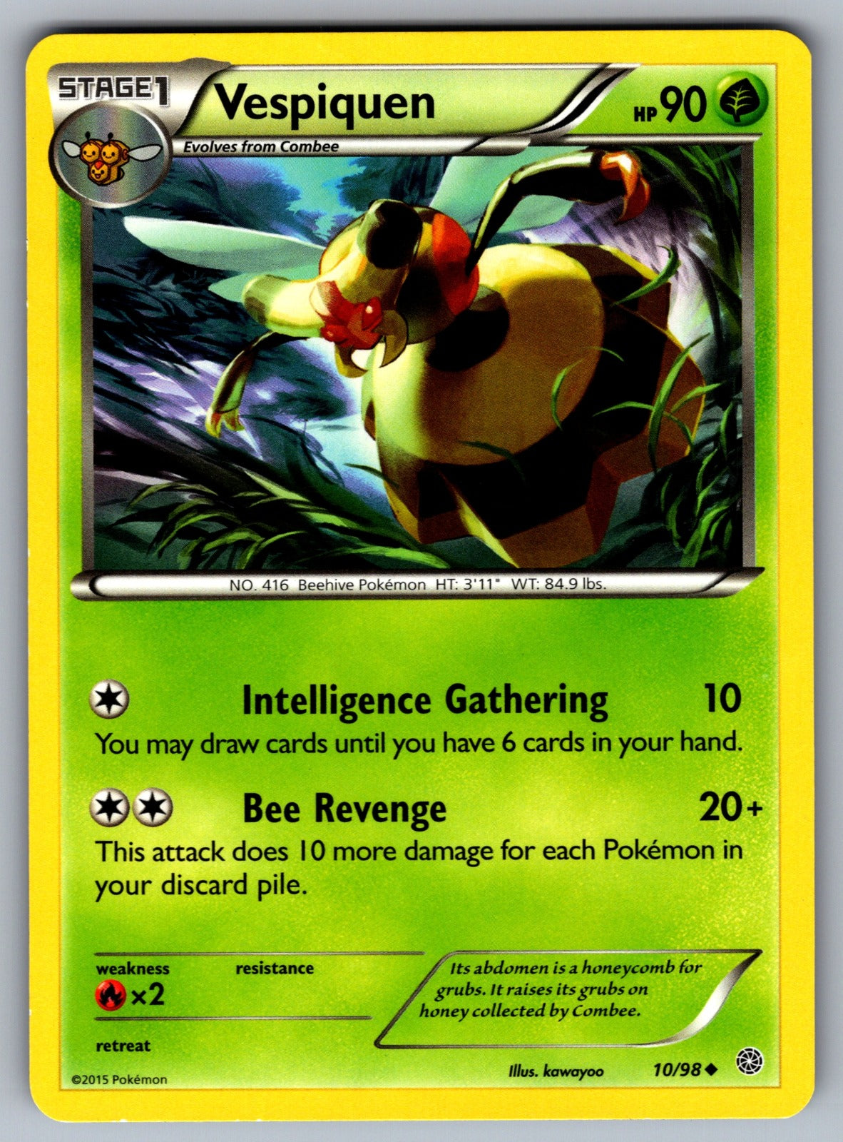 Vespiquen (10) Uncommon XY - Ancient Origins 10/98 LP 2015