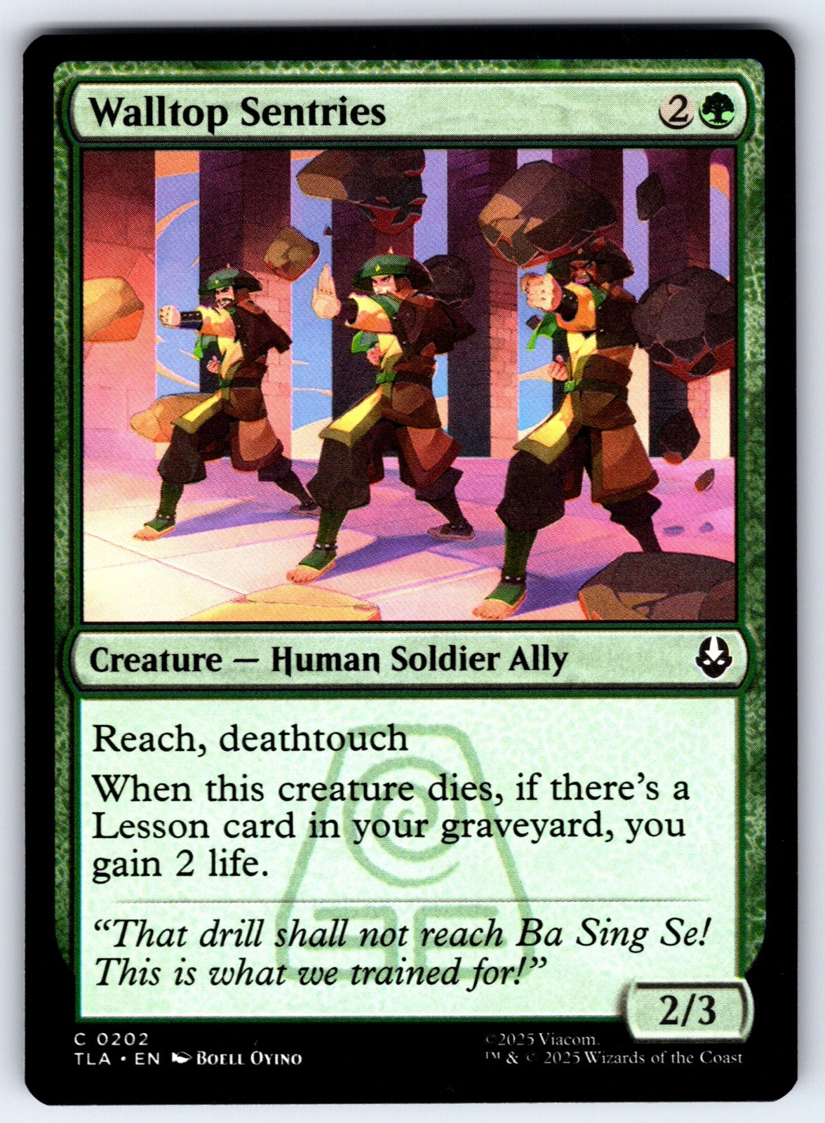 Walltop Sentries C Avatar: The Last Airbender 202 NM 2025