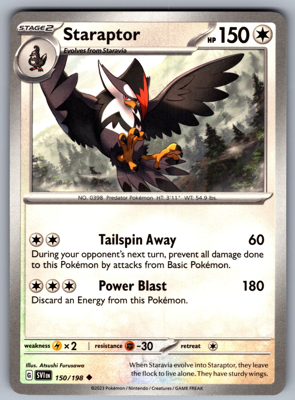 Staraptor Uncommon SV01: Scarlet & Violet Base Set 150/198 NM 2023