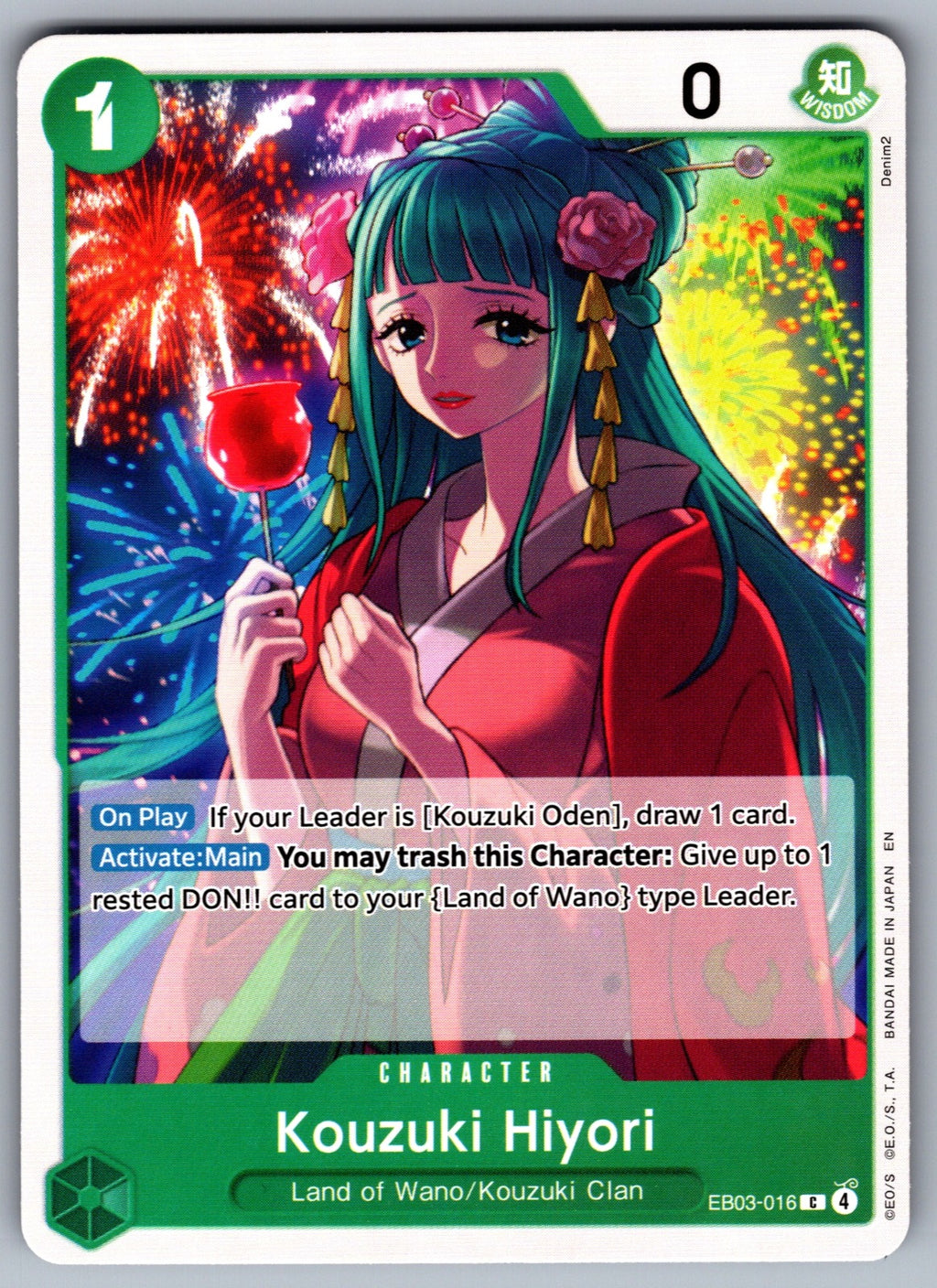 Kouzuki Hiyori C Extra Booster: One Piece Heroines Edition EB03-016 NM 2026