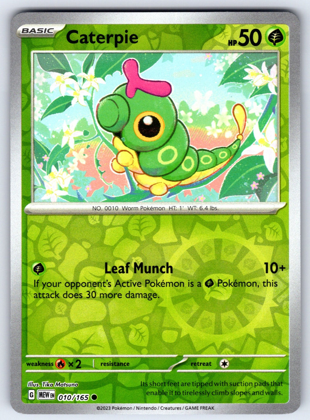 Caterpie Reverse Holo Common SV: Scarlet & Violet 151 010/165 NM 2023