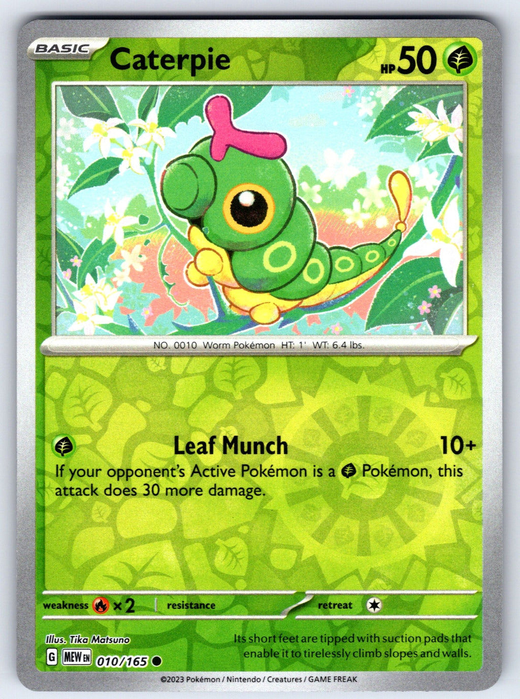 Caterpie Reverse Holo Common SV: Scarlet & Violet 151 010/165 NM 2023