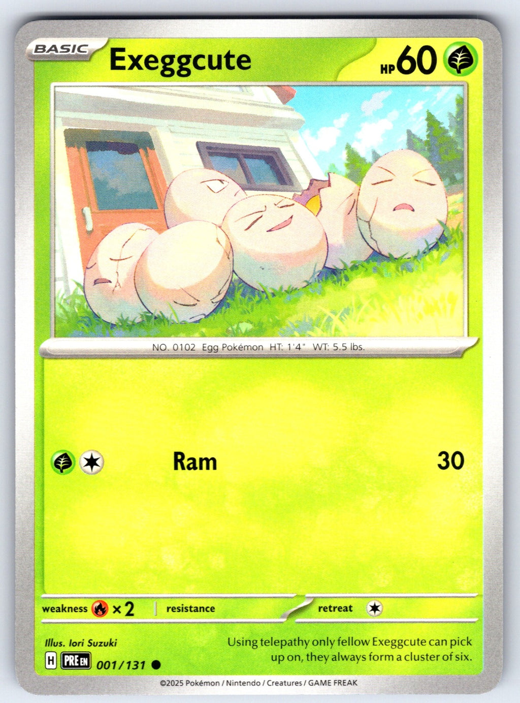 Exeggcute Common SV: Prismatic Evolutions 001/131 NM 2025