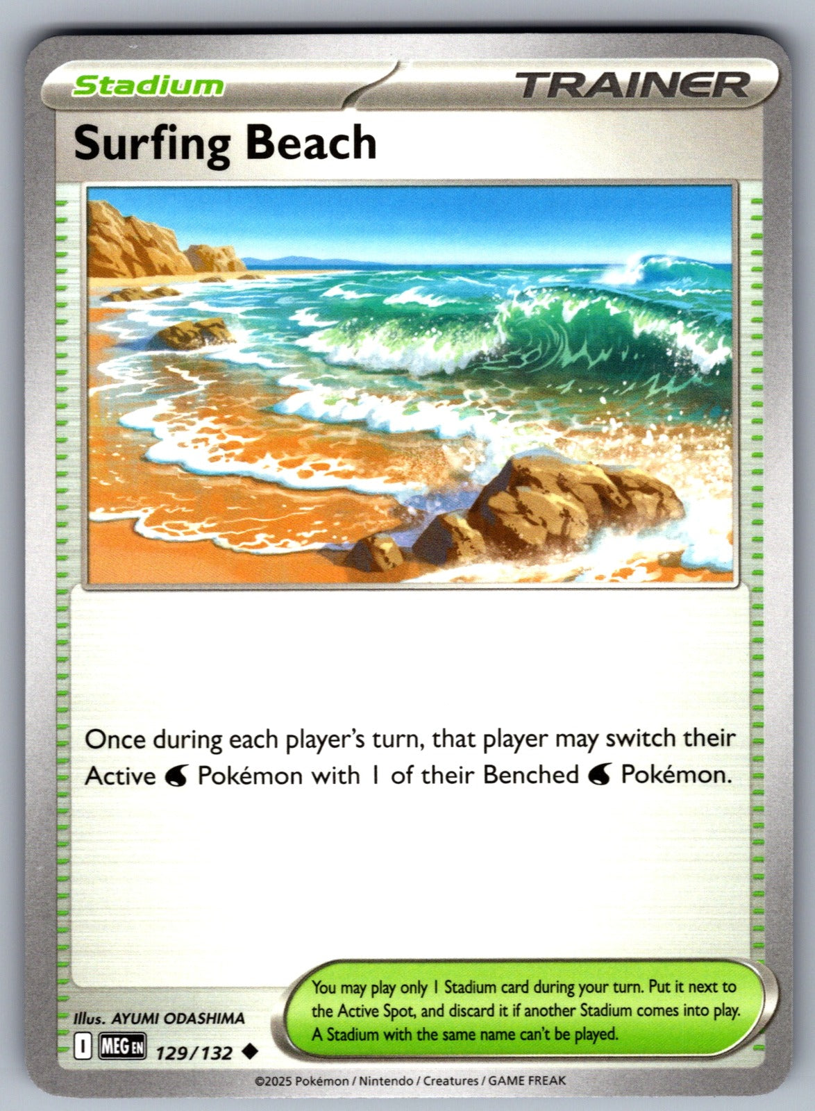Surfing Beach Uncommon ME01: Mega Evolution 129/132 NM 2025