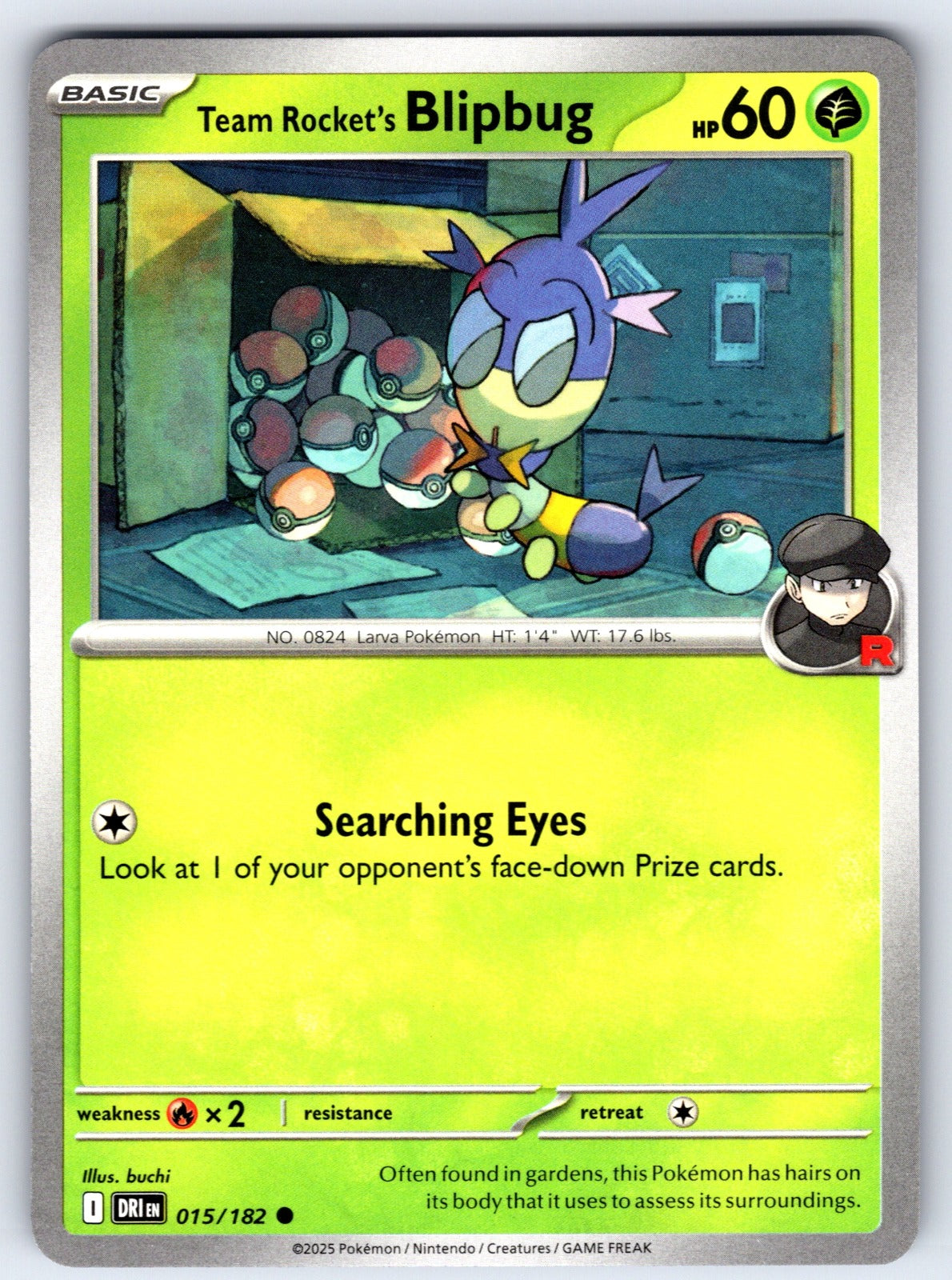 Team Rocket's Blipbug Common SV10: Destined Rivals 015/182 NM 2025