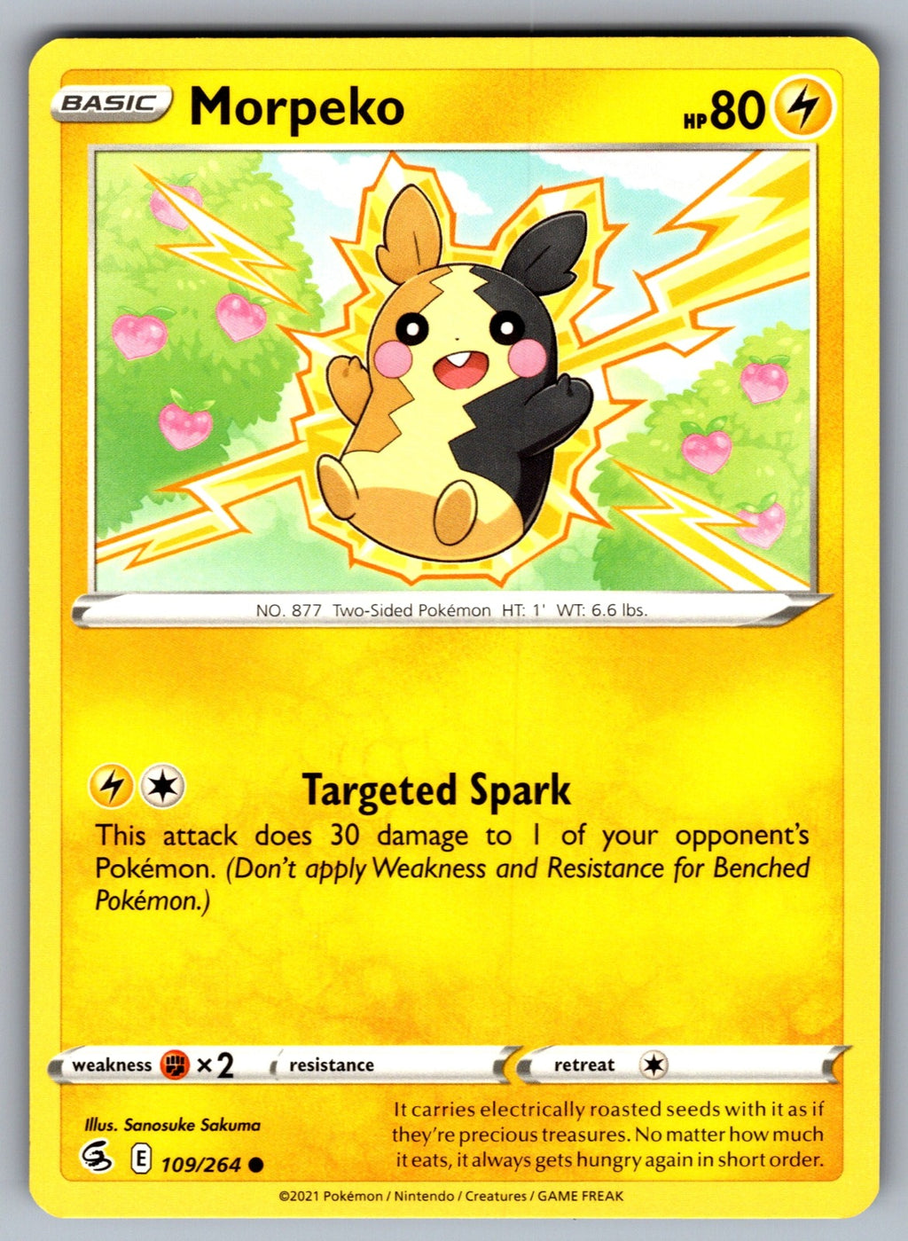Morpeko (109) Common SWSH08: Fusion Strike 109/264 NM 2021