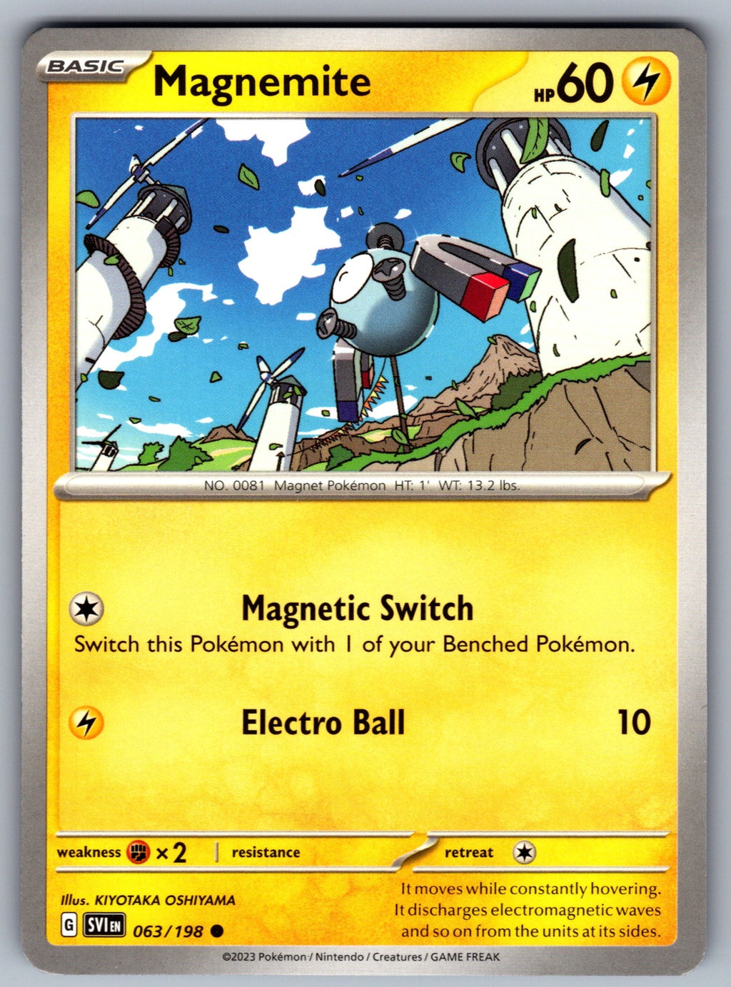Magnemite Common SV01: Scarlet & Violet Base Set 063/198 NM 2023
