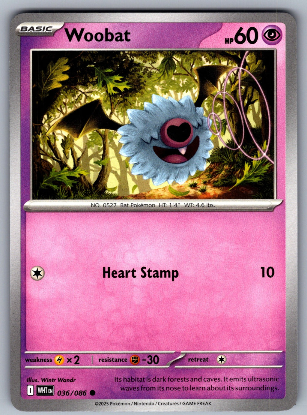 Woobat Common SV: White Flare 036/086 NM 2025