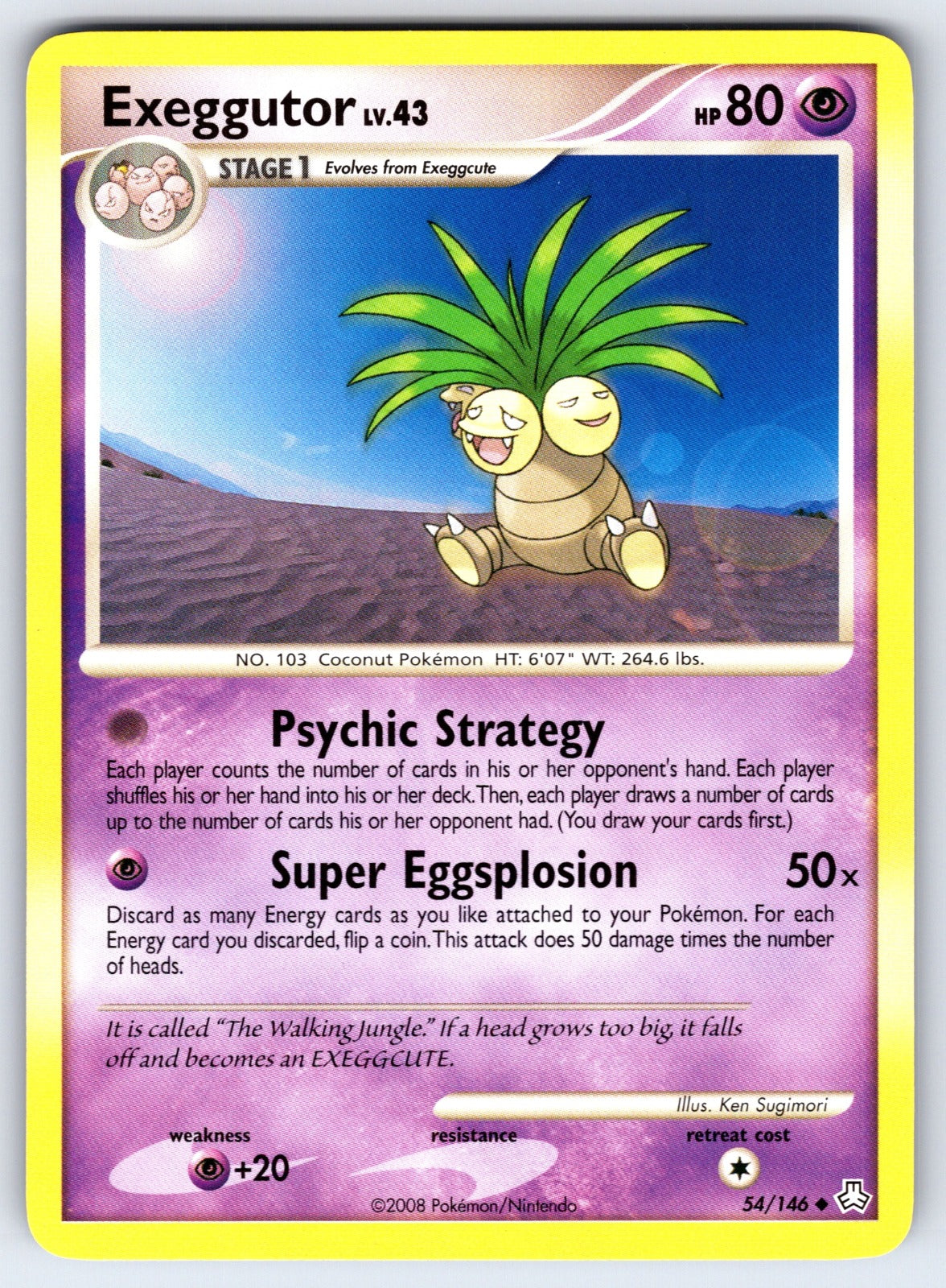 Exeggutor Uncommon Legends Awakened 54/146 LP 2008