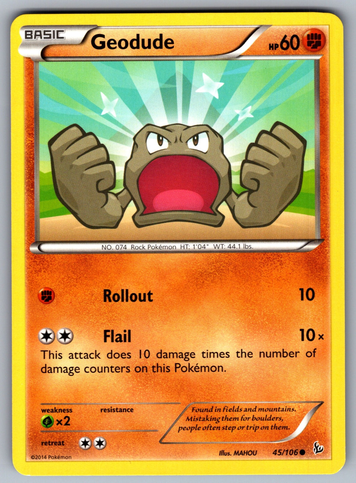 Geodude Common Generations 43/83 LP 2016