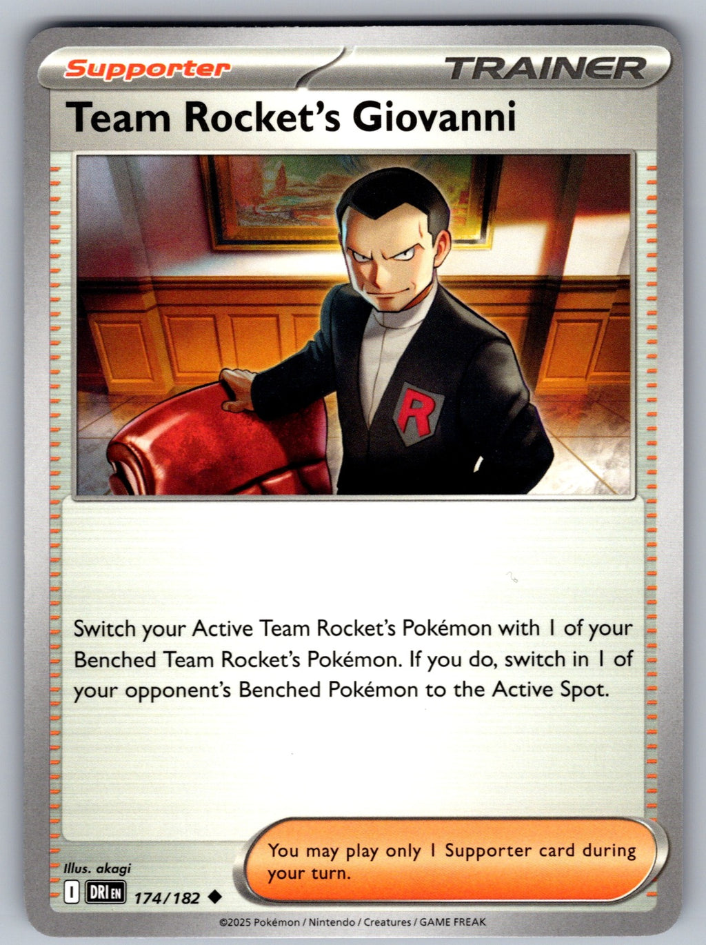 Team Rocket's Giovanni Uncommon SV10: Destined Rivals 174/182 NM 2025