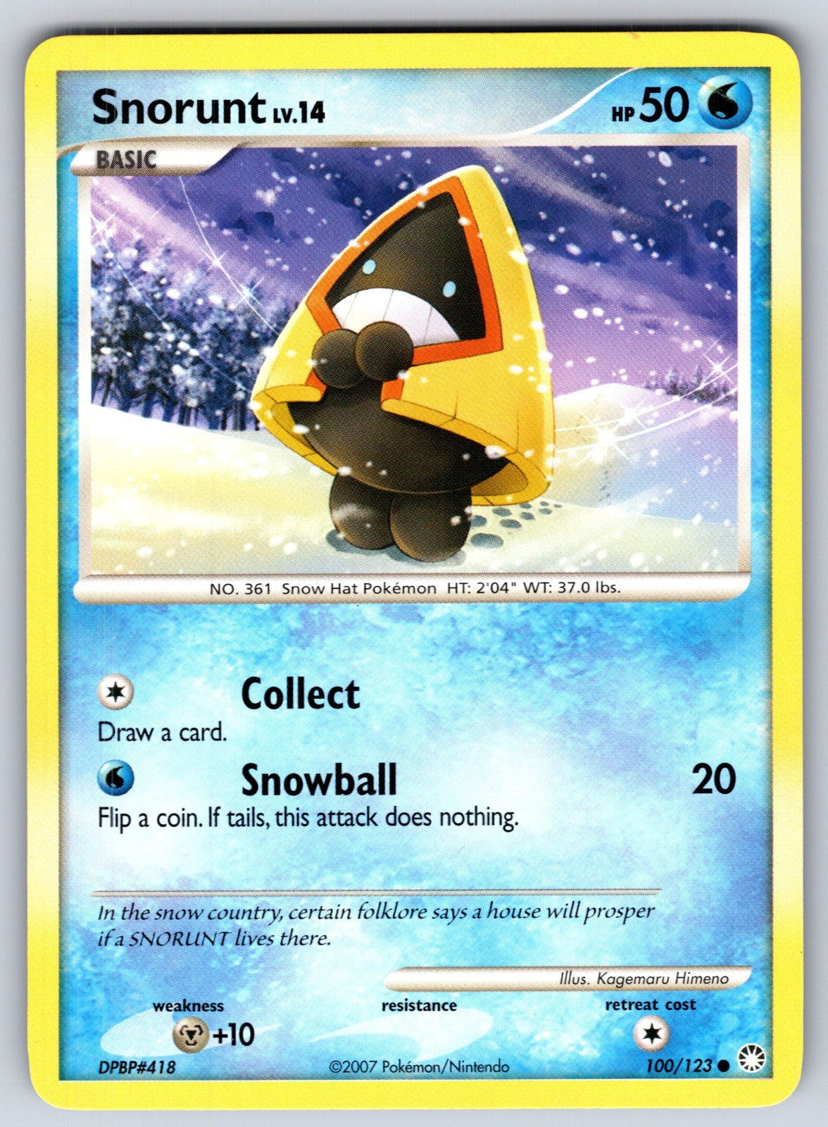Snorunt Common Mysterious Treasures 100/123 LP 2007