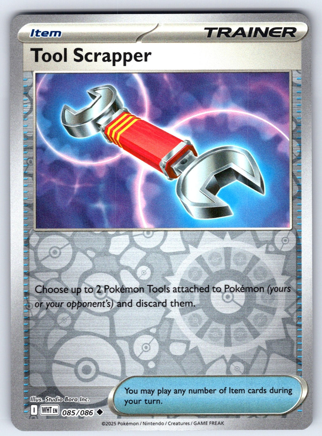 Tool Scrapper Reverse Holo Uncommon SV: White Flare 085/086 NM 2025