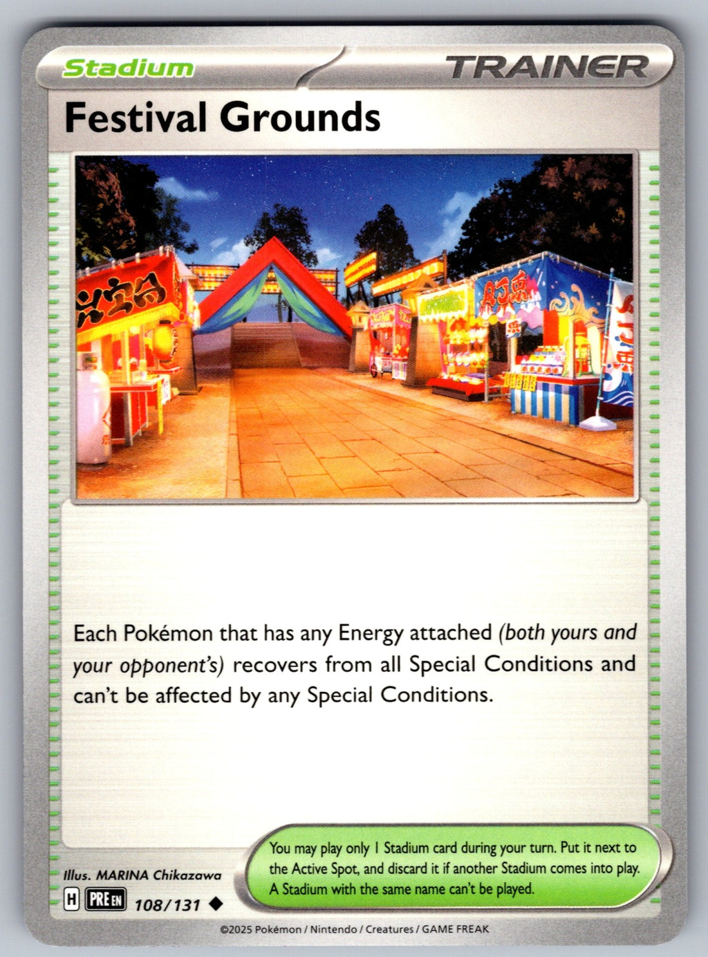 Festival Grounds Uncommon SV: Prismatic Evolutions 108/131 NM 2025