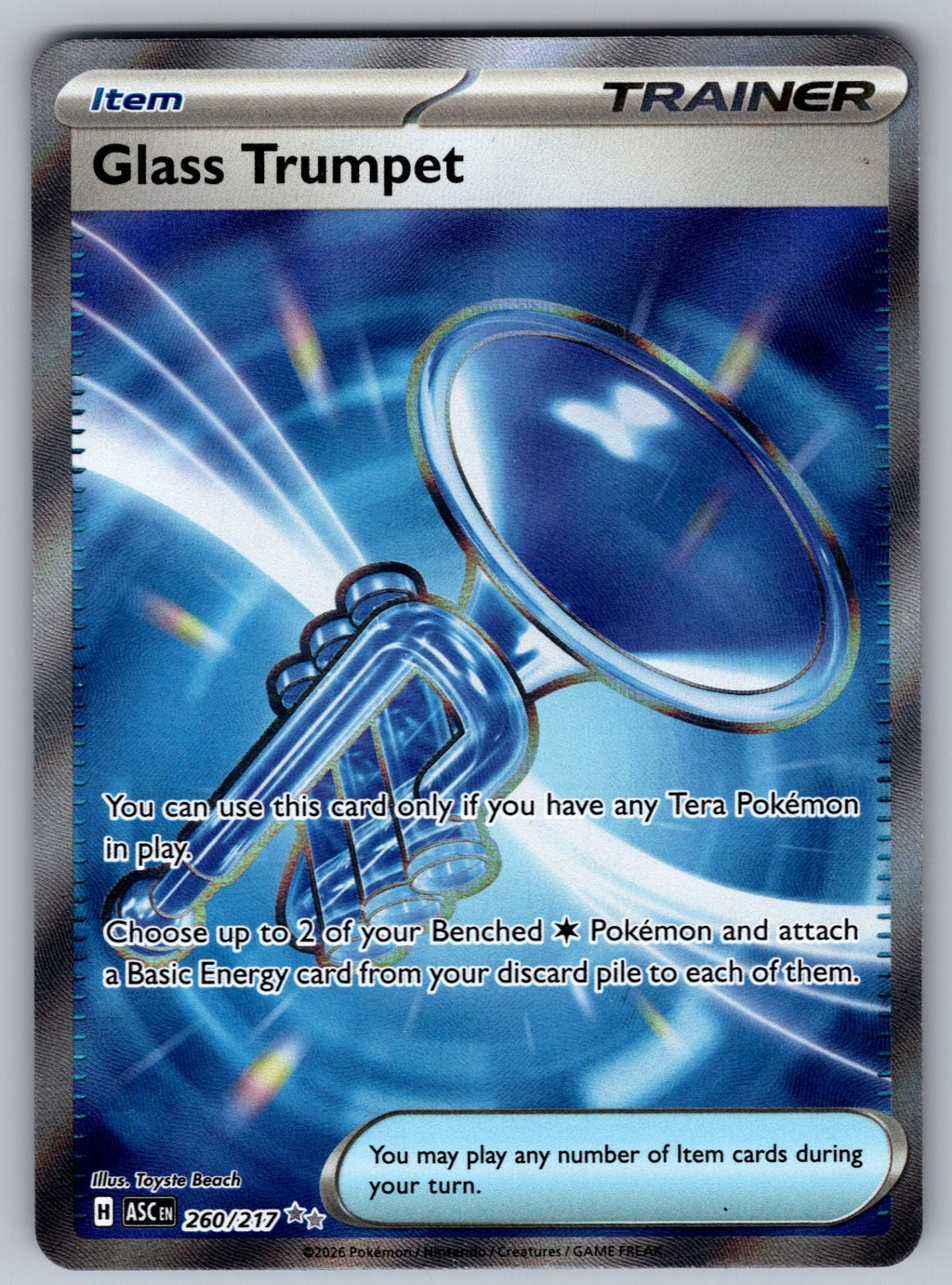 Glass Trumpet - Holo Ultra Rare ME: Ascended Heroes 260/217 NM 2026