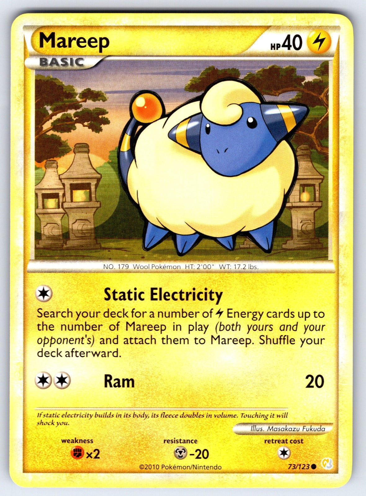Mareep Common HeartGold SoulSilver 73/123 LP 2010