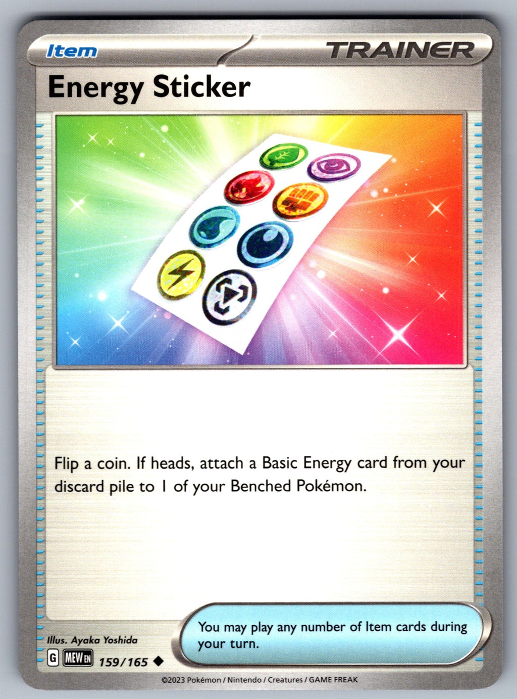 Energy Sticker Uncommon SV: Scarlet & Violet 151 159/165 NM 2023