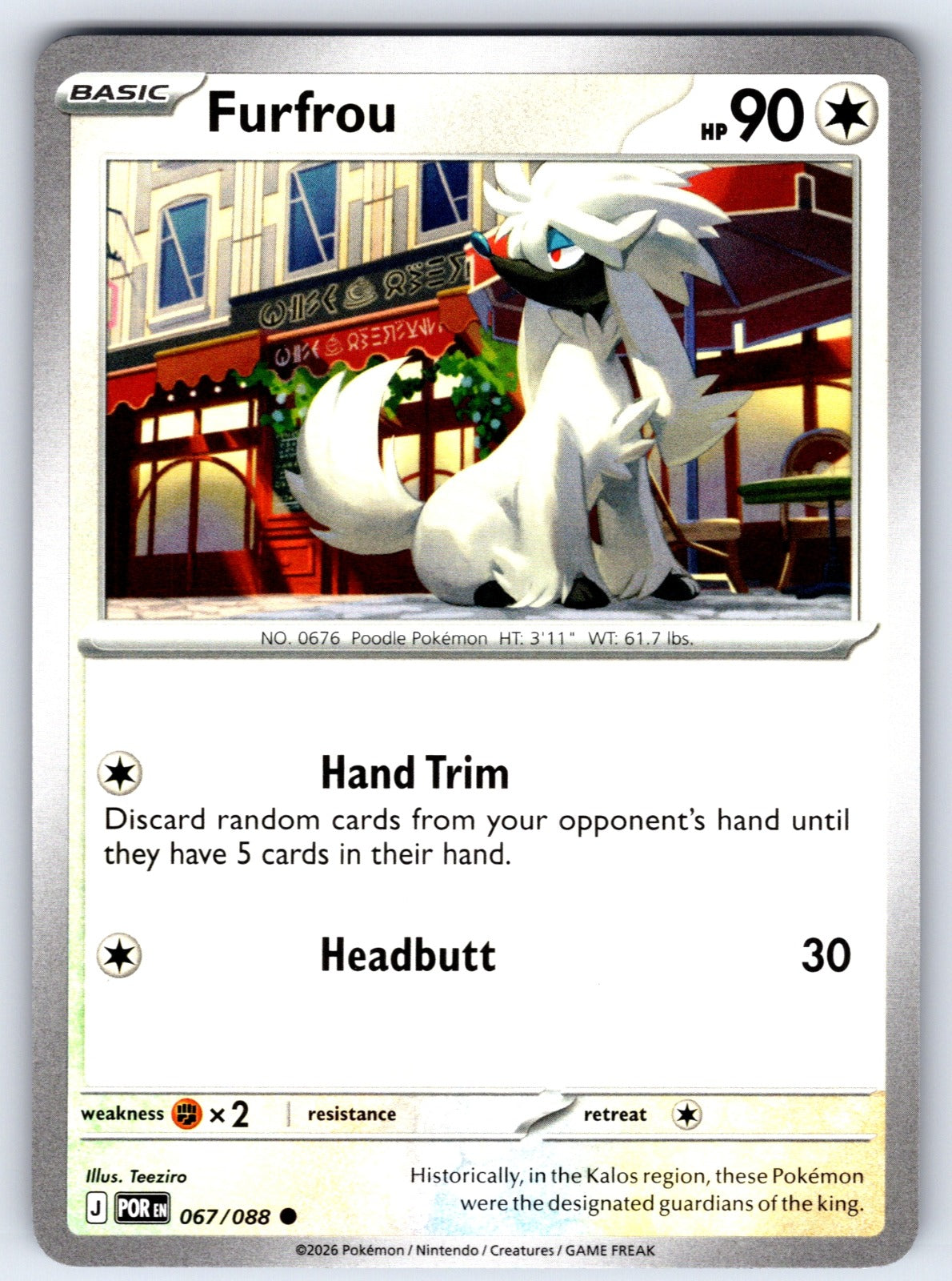 Furfrou Common ME03: Perfect Order 067/088 NM 2026