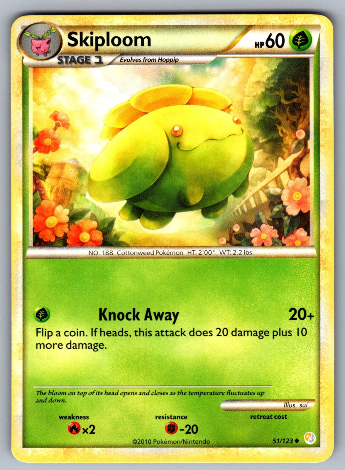 Skiploom Uncommon HeartGold SoulSilver 51/123 LP 2010