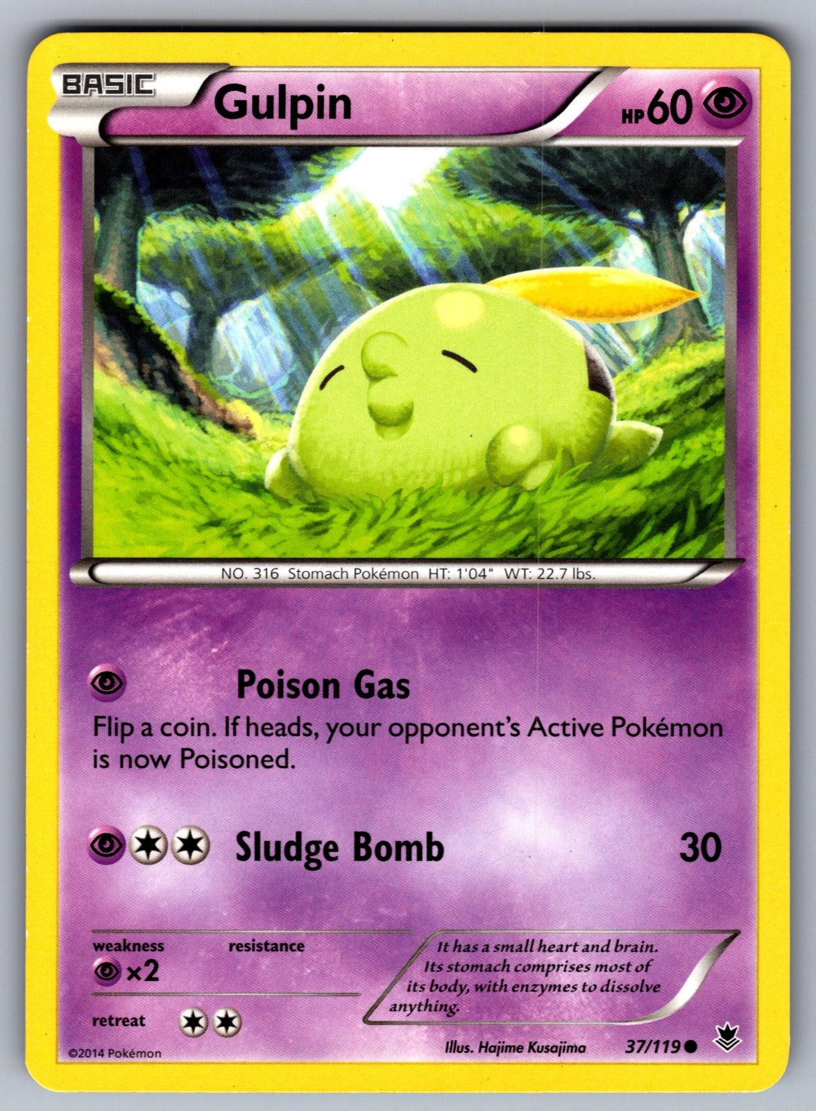 Gulpin Common XY - Phantom Forces 37/119 LP 2014