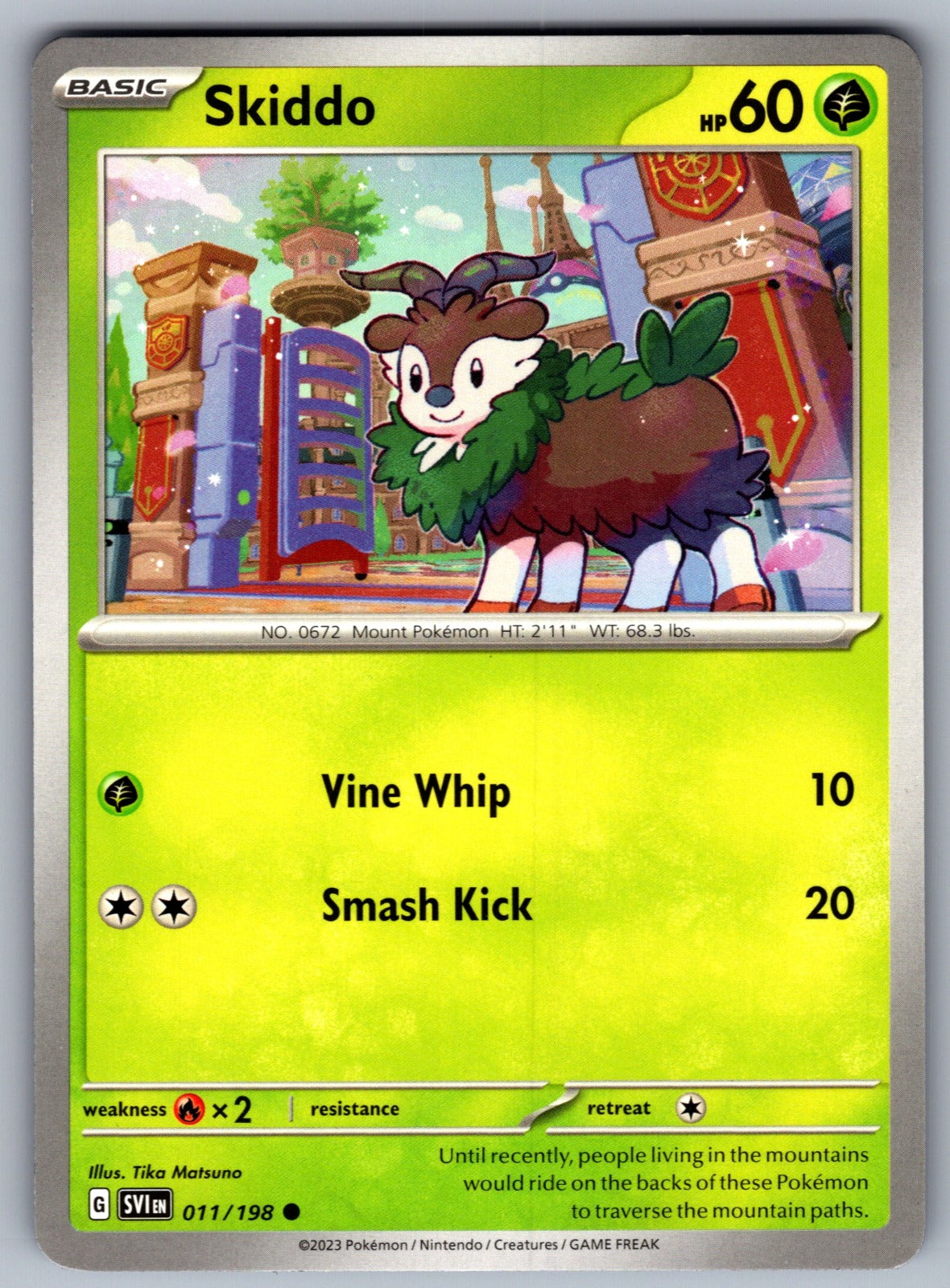 Skiddo Common SV01: Scarlet & Violet Base Set 011/198 NM 2023