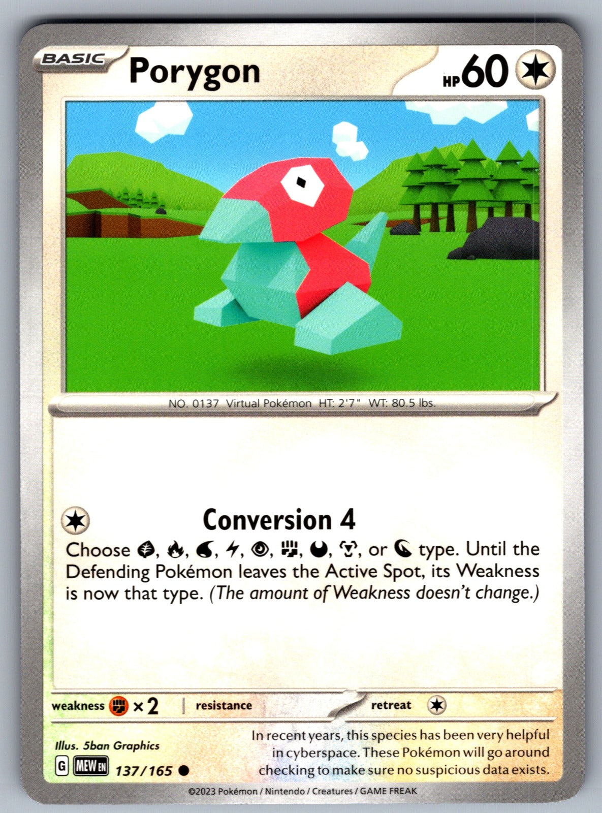 Porygon Common SV: Scarlet & Violet 151 137/165 NM 2023