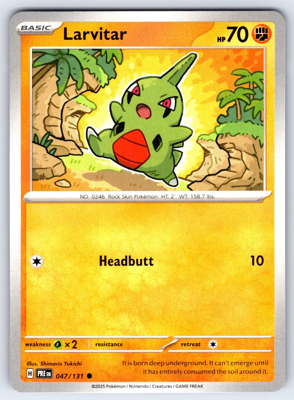 Larvitar Common SV: Prismatic Evolutions 047/131 NM 2025