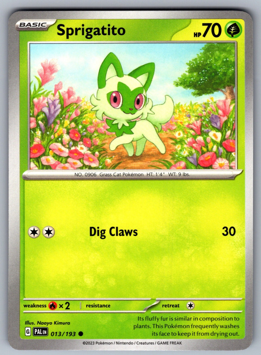 Sprigatito Common SV02: Paldea Evolved 013/193 NM 2023