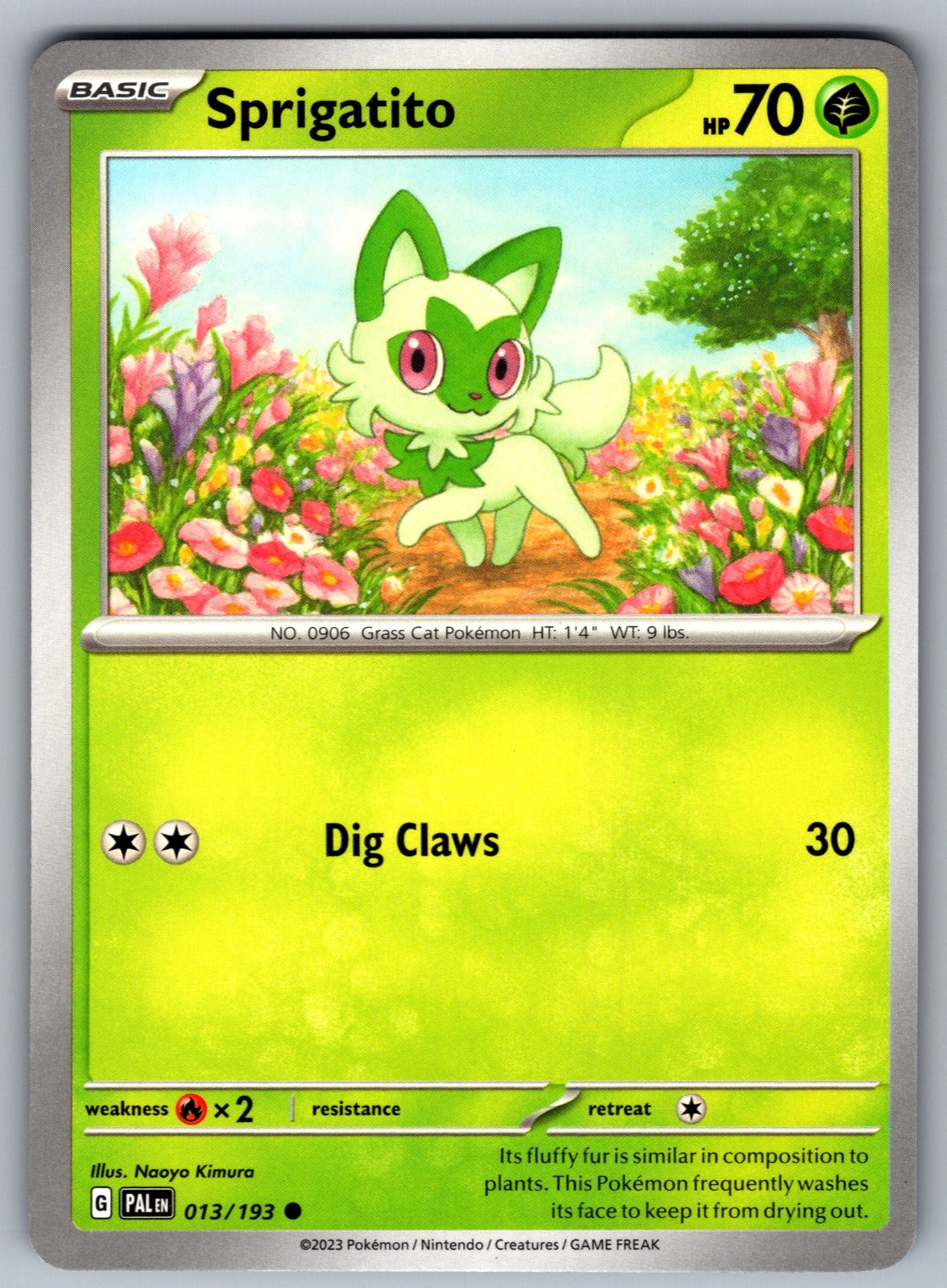 Sprigatito Common SV02: Paldea Evolved 013/193 NM 2023