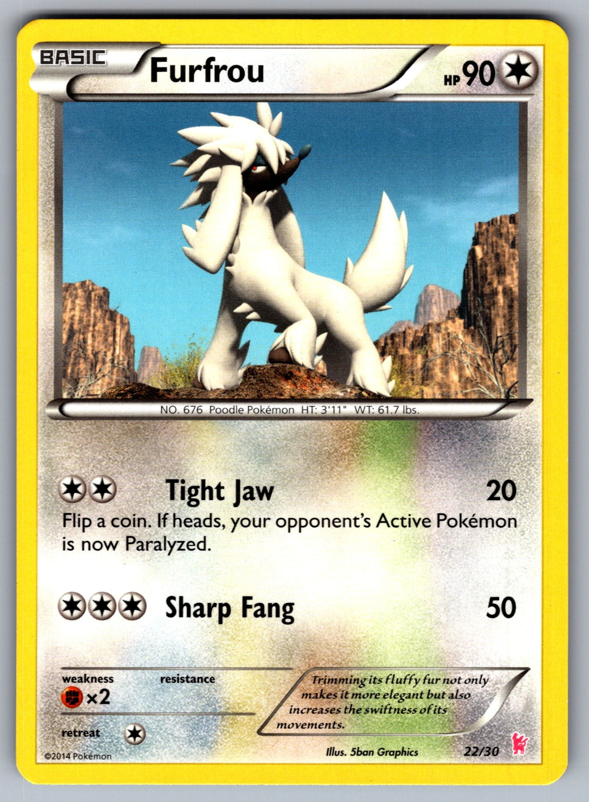 Furfrou Uncommon XY - Flashfire 87/106 LP 2014