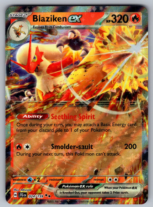 Blaziken ex Holo Double Rare SV09: Journey Together 024/159 NM 2025