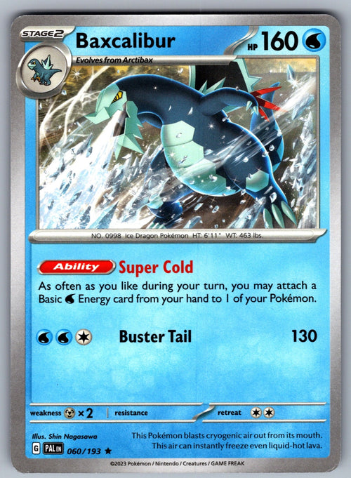 Baxcalibur Holo Rare SV02: Paldea Evolved 060/193 NM 2023